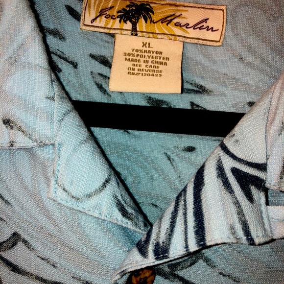 Joe Marlin Men’s XL Rayon Blend Camp Shirt - Picture 3 of 3